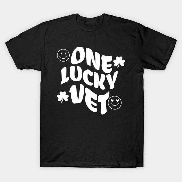 One Lucky Vet St. Patrick's Day T-Shirt by Justin green